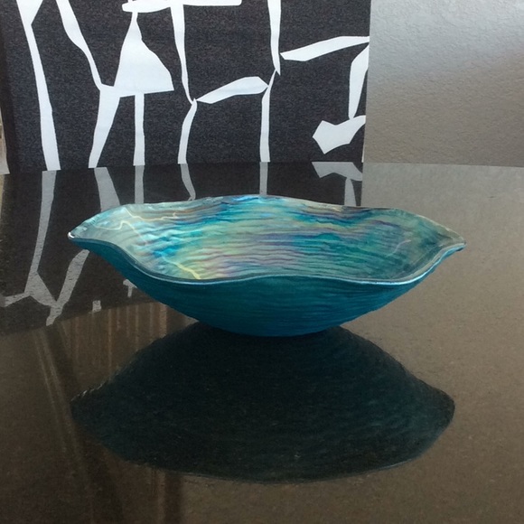 Red Pomegranate Turkish hand painted glass bowl - Picture 3 of 4